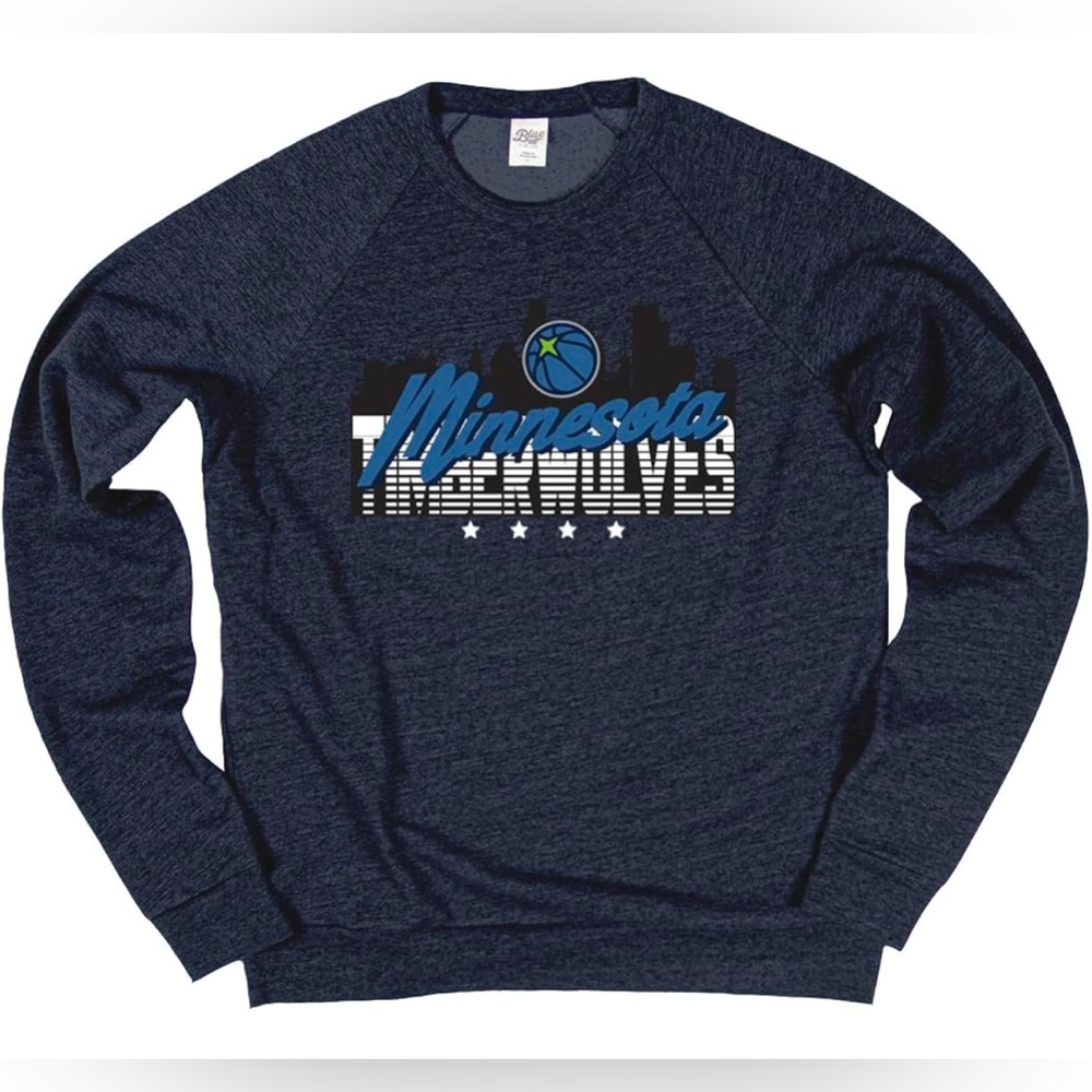 Minnesota Timberwolves Men’s Crewneck Sweatshirt Soft Tri-Blend Size 2XL